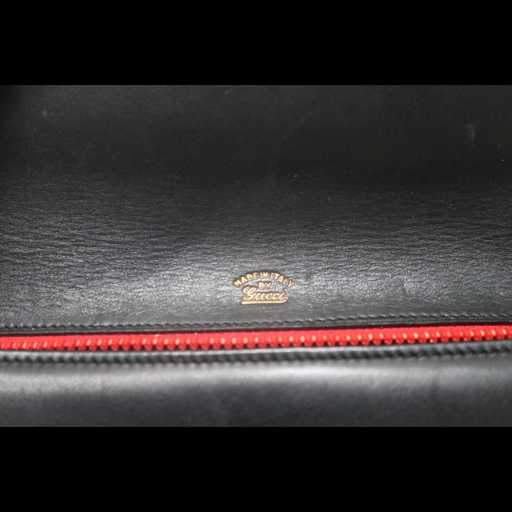 VINTAGE black/red leather Gucci - Picture 8 of 8
